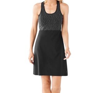 Smartwool Willow Lake Black and Gray Sleeveless Dress Size M